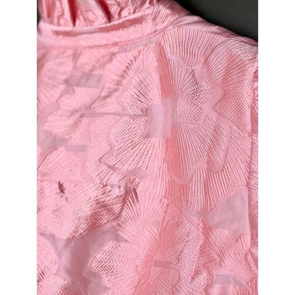 NWT Tuckernuck Bellini Fil Coupe Palmerston Pastel Pink Mini Jacquard Dress XS - Picture 6 of 9